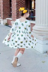 Baylor White Bear 3/4 Sleeve Pocket Twirl Dress - Mila & Rose ® - Flyclothing LLC