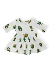Baylor White Bear 3/4 Sleeve Twirl Bodysuit - Mila & Rose ® - Flyclothing LLC