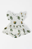 Baylor White Bear Flutter Twirl Bodysuit