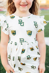 Baylor White Bear Flutter Twirl Dress - Mila & Rose ® - Flyclothing LLC