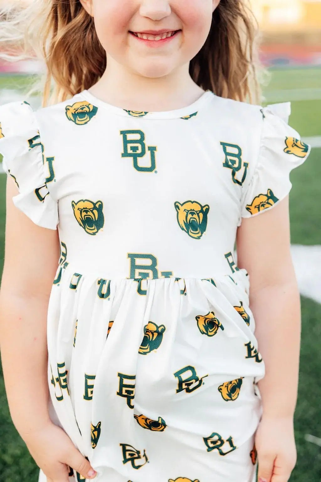 Baylor White Bear Flutter Twirl Dress - Mila & Rose ® - Flyclothing LLC