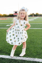 Baylor White Bear Flutter Twirl Dress - Mila & Rose ® - Flyclothing LLC