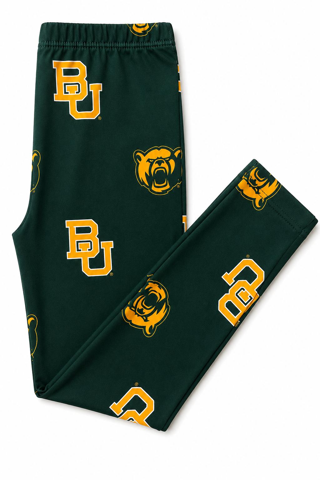 Baylor Green Bear Leggings - Mila & Rose ® - Flyclothing LLC