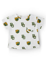 Baylor White Bear Ruffle Pocket Tee - Mila & Rose ® - Flyclothing LLC