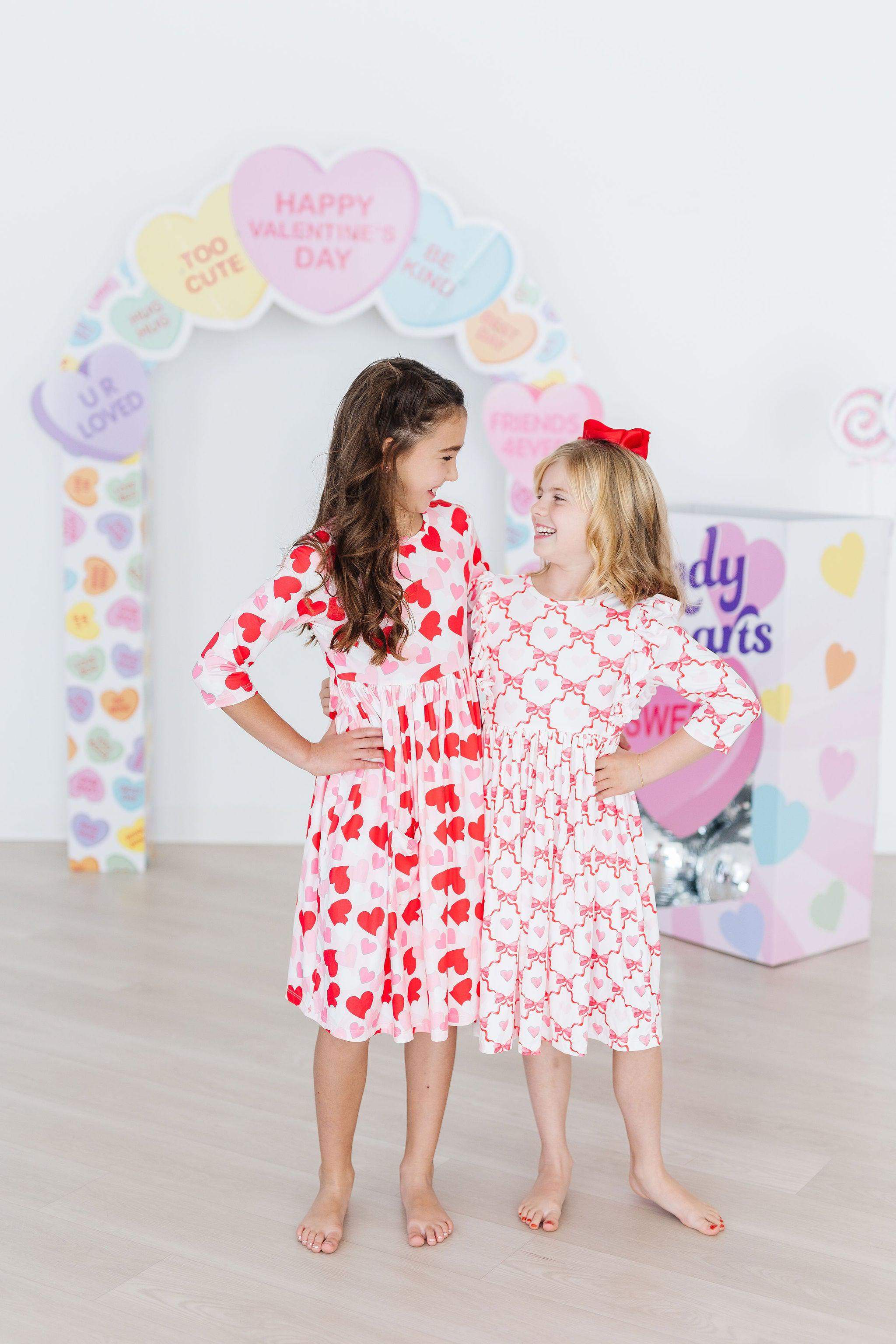 Be Mine 3/4 Sleeve Pocket Twirl Dress - Mila & Rose ® - Flyclothing LLC