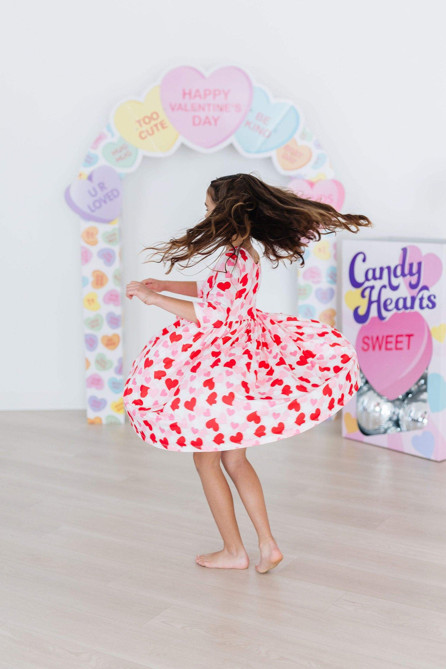 Be Mine 3/4 Sleeve Pocket Twirl Dress - Mila & Rose ® - Flyclothing LLC