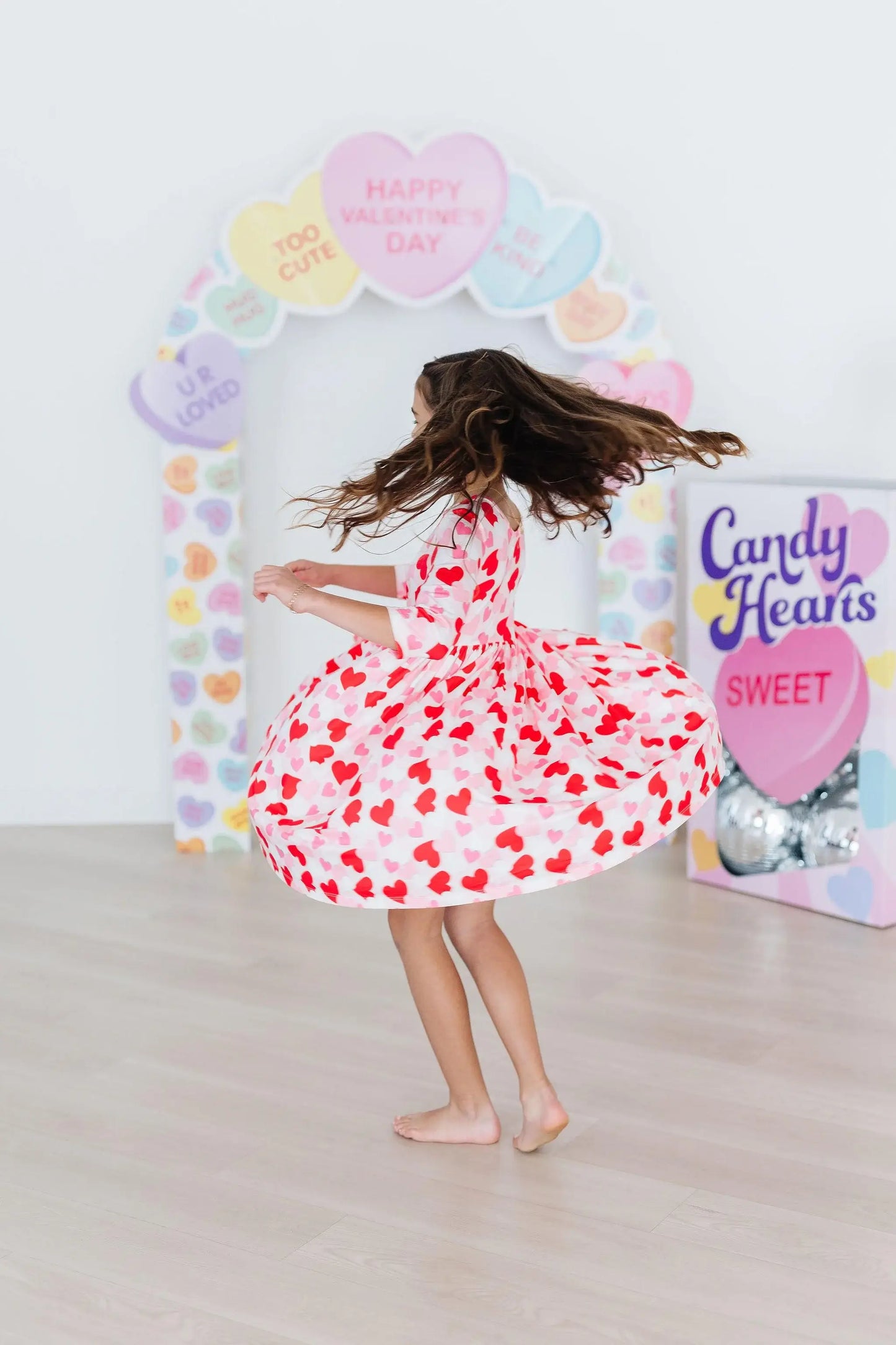 Be Mine 3/4 Sleeve Pocket Twirl Dress - Mila & Rose ® - Flyclothing LLC