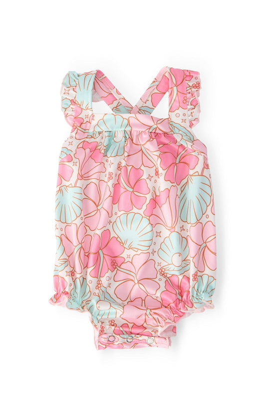 Beach Daze Ruffle Cross Back Romper - Mila & Rose ® - Flyclothing LLC