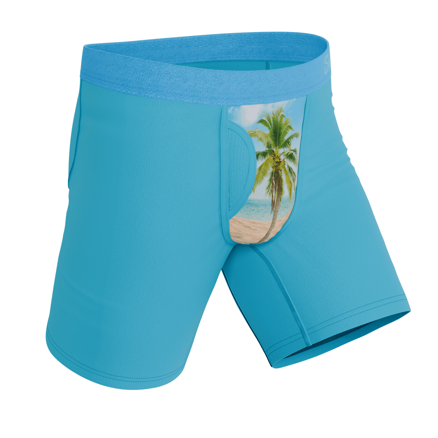 The Beach Please | Palm Tree Ball Hammock® Boxer - Long Leg - Shinesty - Flyclothing LLC