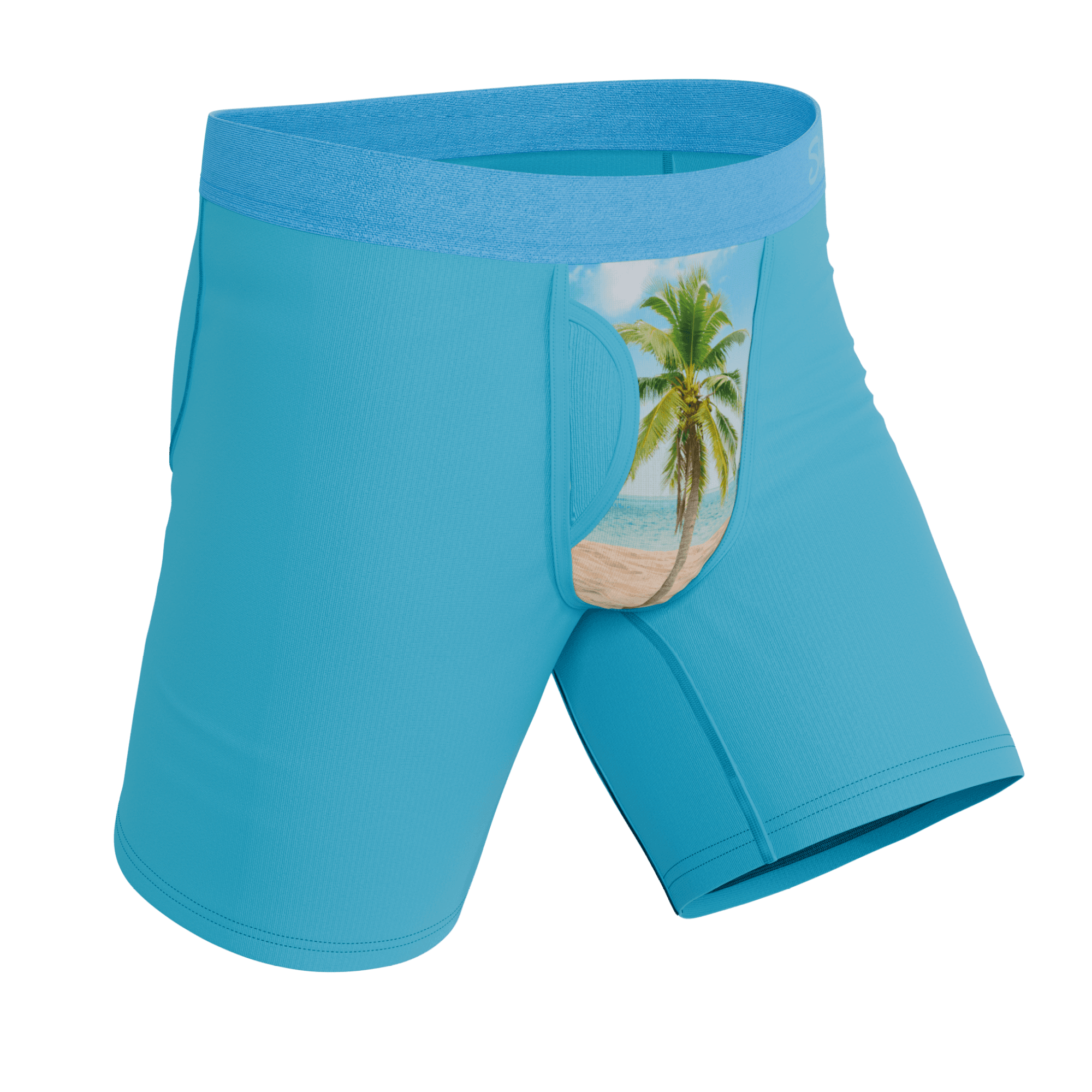 The Beach Please | Palm Tree Ball Hammock® Boxer - Long Leg - Shinesty - Flyclothing LLC