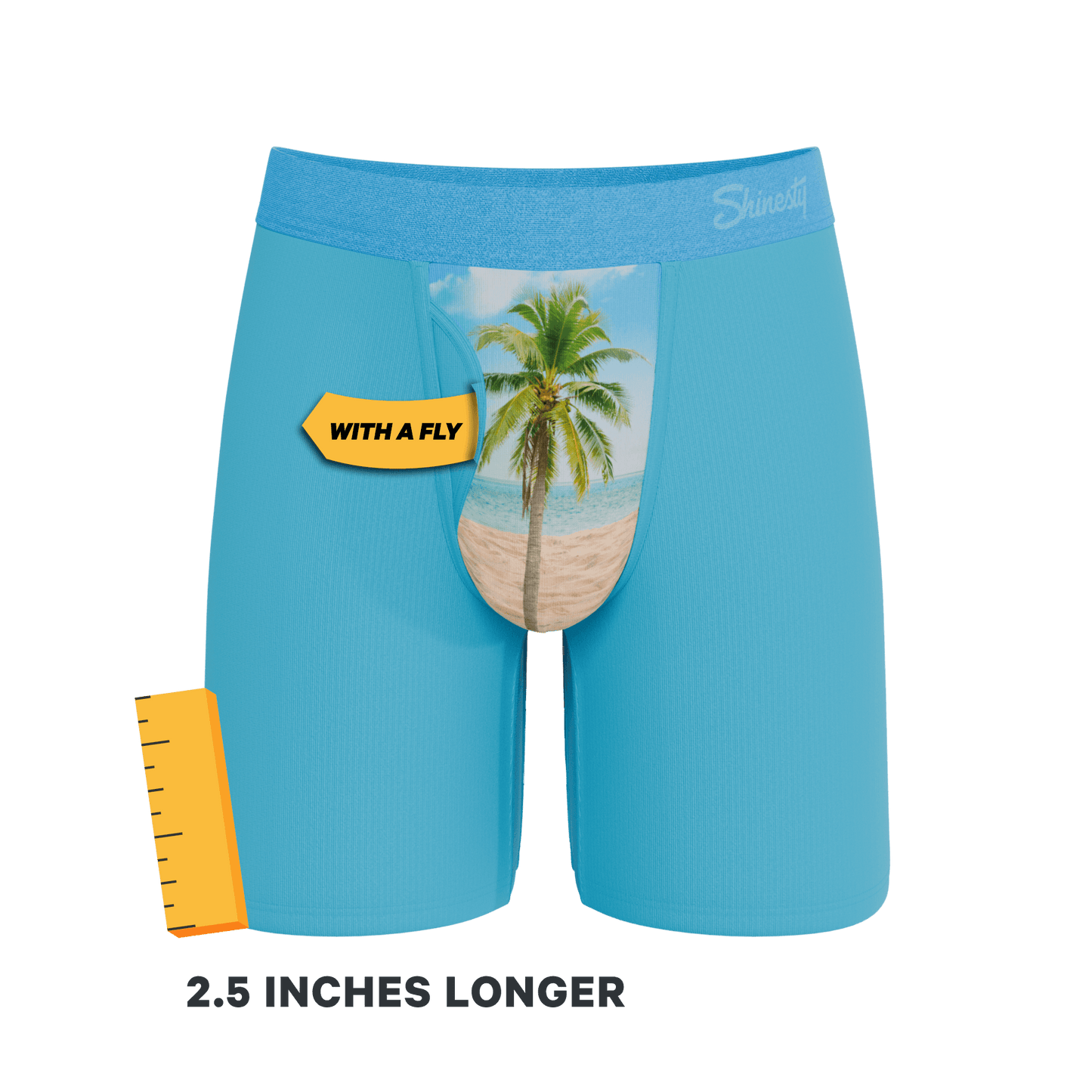 The Beach Please | Palm Tree Ball Hammock® Boxer - Long Leg - Shinesty - Flyclothing LLC