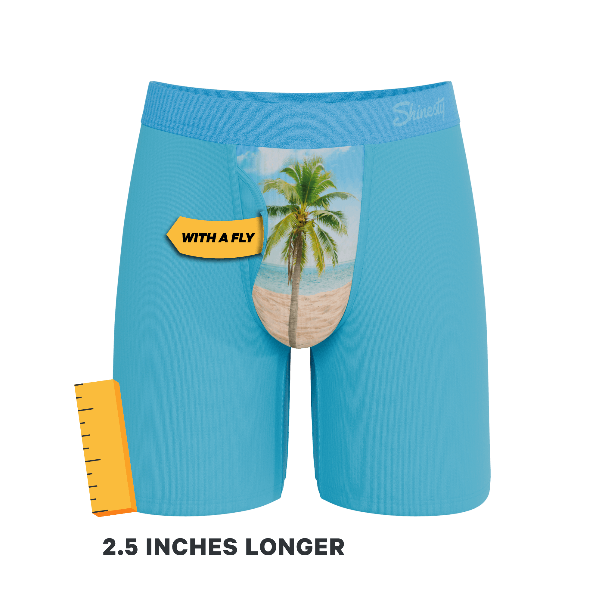 The Beach Please | Palm Tree Ball Hammock® Boxer - Long Leg - Shinesty - Flyclothing LLC