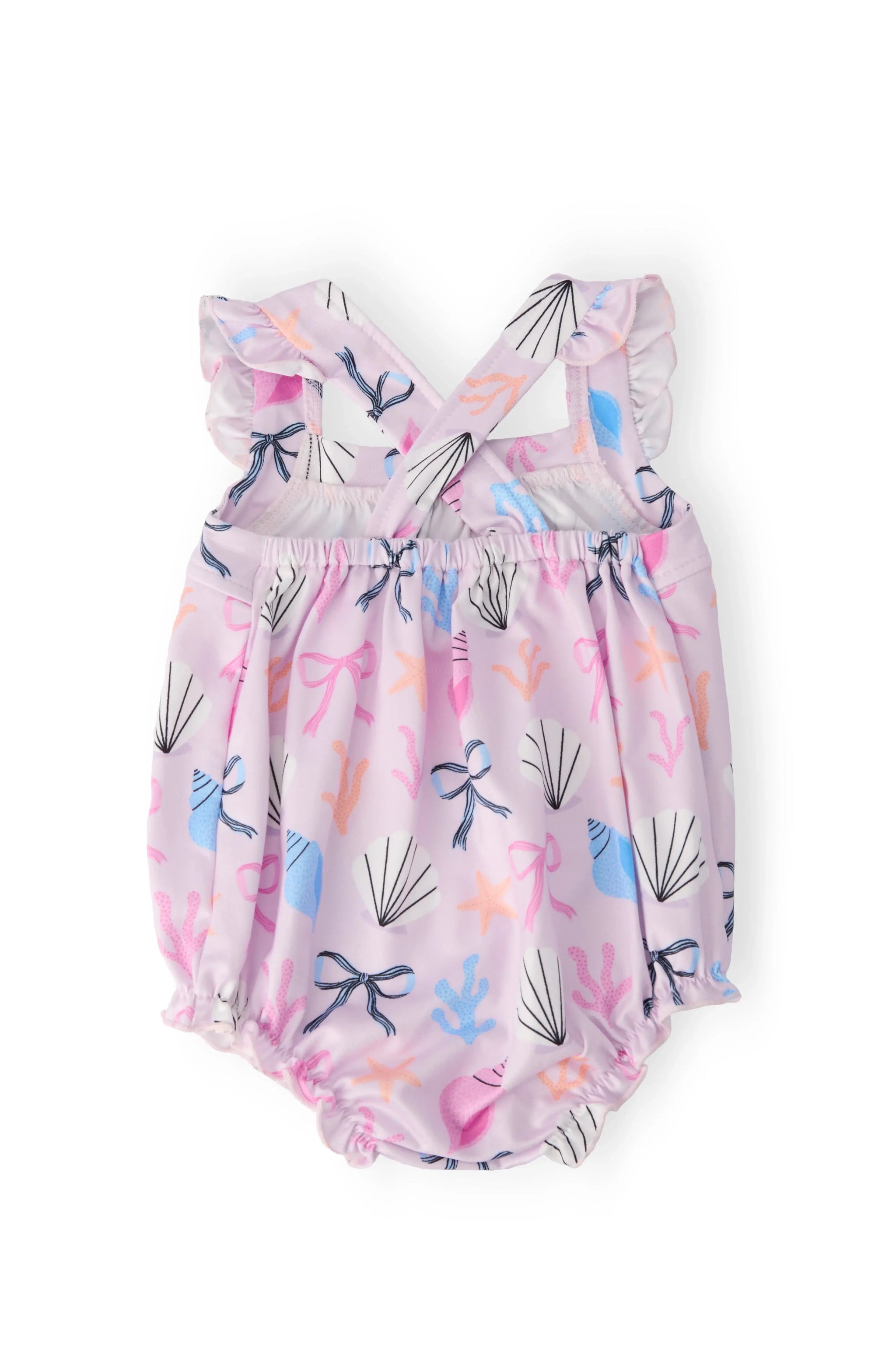 Beachside Bows Ruffle Cross Back Romper - Mila & Rose ® - Flyclothing LLC