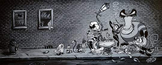 Black Market Art Company Beat Fink Avenue Print - Black Market Art Company - Flyclothing LLC
