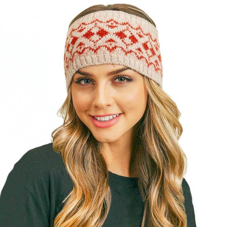 Aztec Pattern Ear Warmer Headband - Madeline Love - Flyclothing LLC