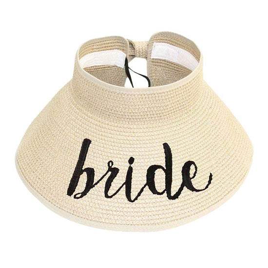 Bride Message Roll Up Foldable Visor Sun Hat - Madeline Love - Flyclothing LLC