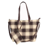 Buffalo Check Weekend Tote Bag - Madeline Love - Flyclothing LLC