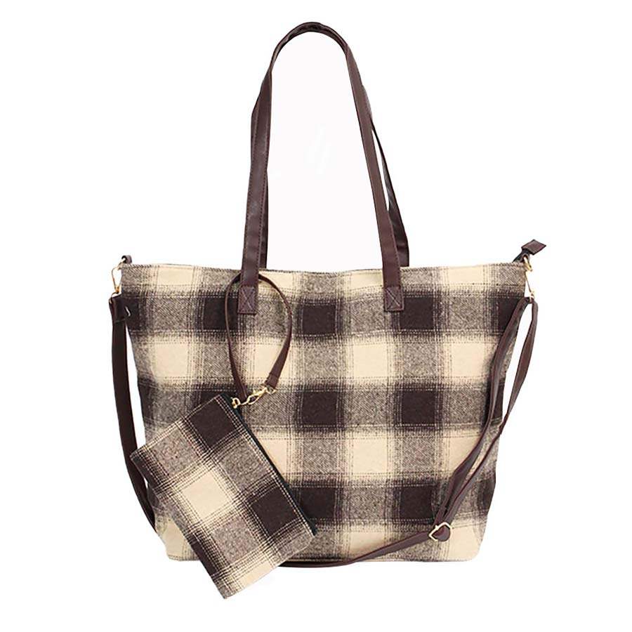 Buffalo Check Weekend Tote Bag - Madeline Love - Flyclothing LLC
