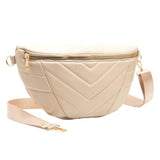 Chevron Patterned Solid Sling Bag - Madeline Love - Flyclothing LLC