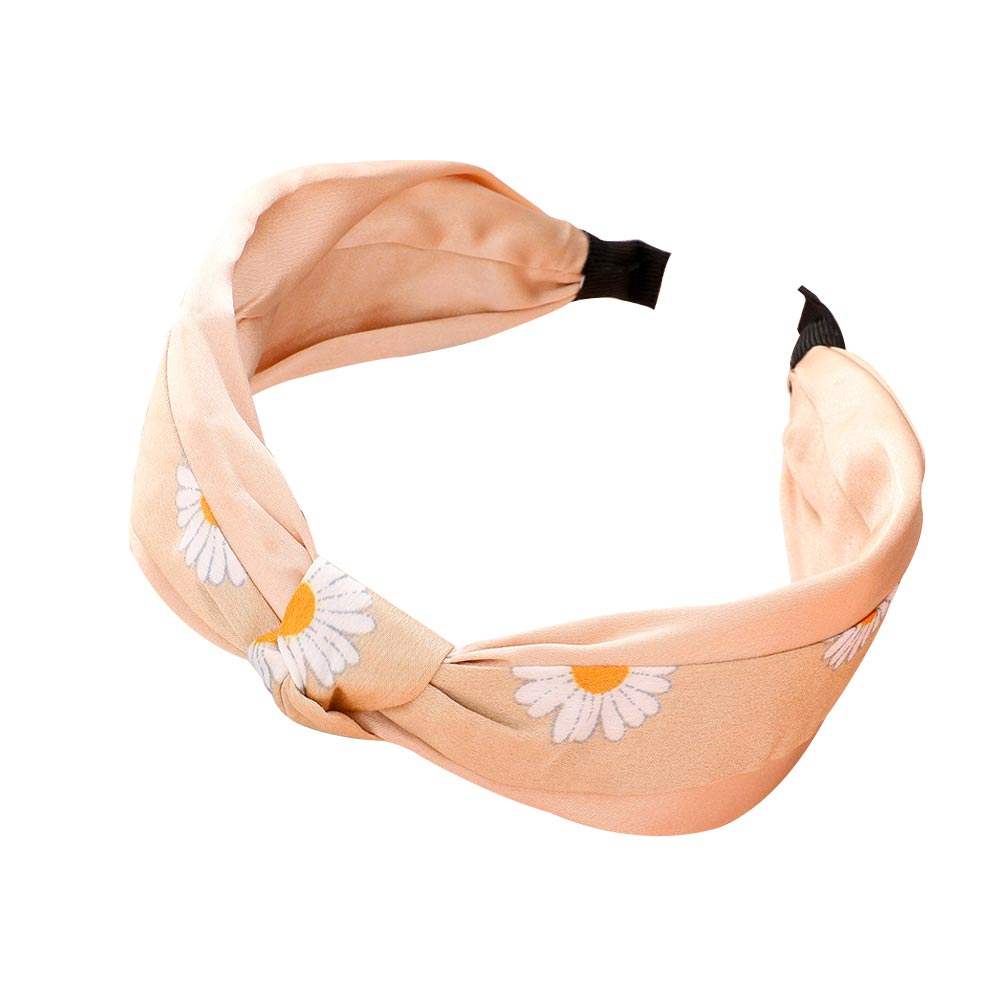 Daisy Flower Pointed Knot Burnout Headband - Madeline Love - Flyclothing LLC