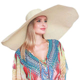 Extra Wide Brim Straw Sun Hat - Madeline Love - Flyclothing LLC