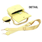 Faux Leather Rectangle Clutch Crossbody Bag - Madeline Love - Flyclothing LLC