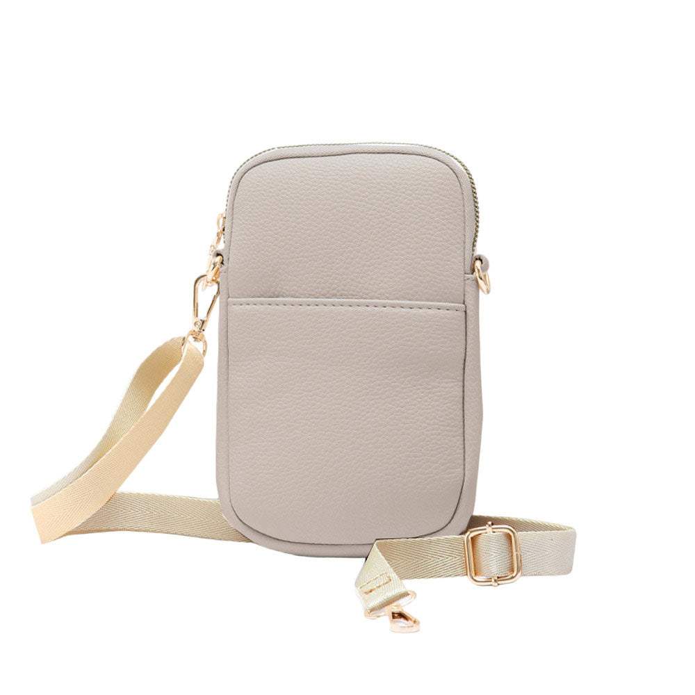 Faux Leather Rectangle Crossbody Bag - Madeline Love - Flyclothing LLC