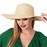 Frayed Edged Straw Sun Hat - Madeline Love - Flyclothing LLC