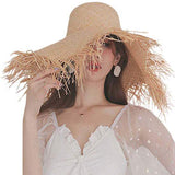 Fashionable Frayed Straw Sun Hat - Madeline Love - Flyclothing LLC