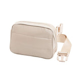 Glossy Puffer Rectangle Sling Bag Fanny Bag Belt Bag - Madeline Love - Flyclothing LLC