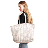 Herringbone Tote Bag - Madeline Love - Flyclothing LLC