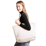 Herringbone Tote Bag - Madeline Love - Flyclothing LLC