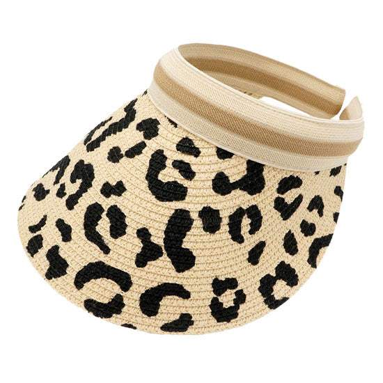 Leopard Patterned Visor Hat - Madeline Love - Flyclothing LLC