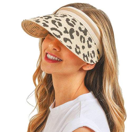 Leopard Patterned Visor Hat - Madeline Love - Flyclothing LLC