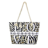Love Yourself Animal Pattern Beach Bag - Madeline Love - Flyclothing LLC