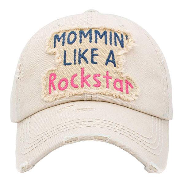 Mommin Like A Rockstar Message Vintage Baseball Cap - Madeline Love - Flyclothing LLC