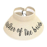 Mother Of The Bride Message Roll Up Foldable Visor Sun Hat - Madeline Love - Flyclothing LLC