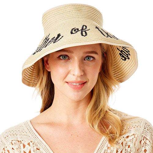 Mother Of The Bride Message Roll Up Foldable Visor Sun Hat - Madeline Love - Flyclothing LLC