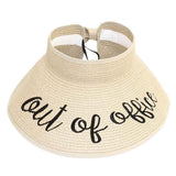 Out Of Office Message Roll Up Foldable Visor Sun Hat - Madeline Love - Flyclothing LLC