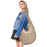 Oversized Quilted Puffer Shoulder Crossbody Bag Cloud Bag - Madeline Love - Flyclothing LLC