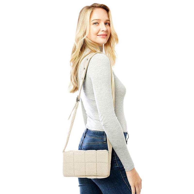 Quilted Puffer Crossbody Bag - Madeline Love - Flyclothing LLC