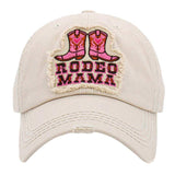 Rodeo Mama Message Western Boots Vintage Baseball Cap - Madeline Love - Flyclothing LLC