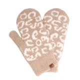 Soft Fuzzy Leopard Mittens - Madeline Love - Flyclothing LLC