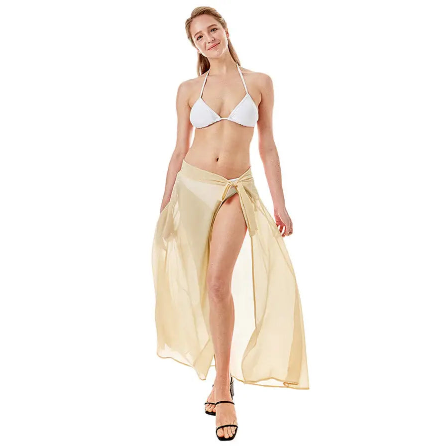Solid Beach Wrap Skirt - Madeline Love - Flyclothing LLC