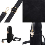 Solid Faux Suede Crossbody Bag - Madeline Love - Flyclothing LLC