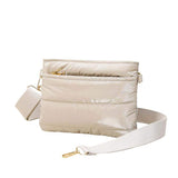 Glossy Solid Puffer Crossbody Bag - Madeline Love - Flyclothing LLC
