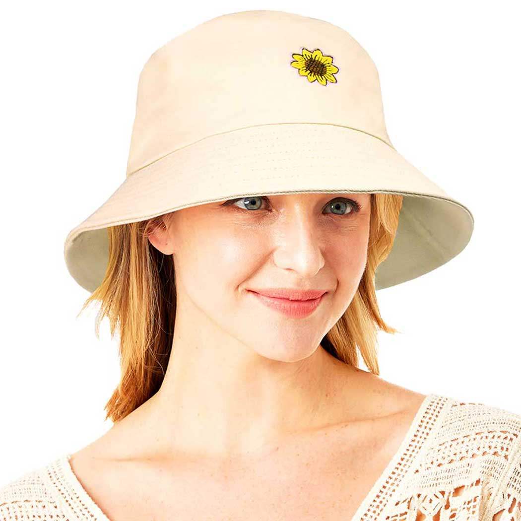 Sunflower Patch Accented Bucket Hat - Madeline Love - Flyclothing LLC
