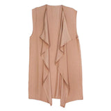 Waterfall Lapel Satin Vest - Madeline Love - Flyclothing LLC