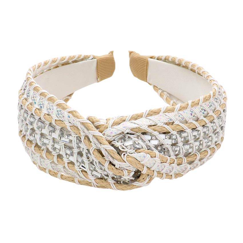 Woven Cord Twisted Headband - Madeline Love - Flyclothing LLC