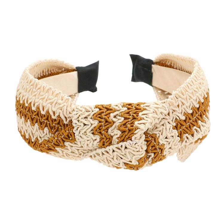 Zigzag Chevron Burnout Knot Headband - Madeline Love - Flyclothing LLC